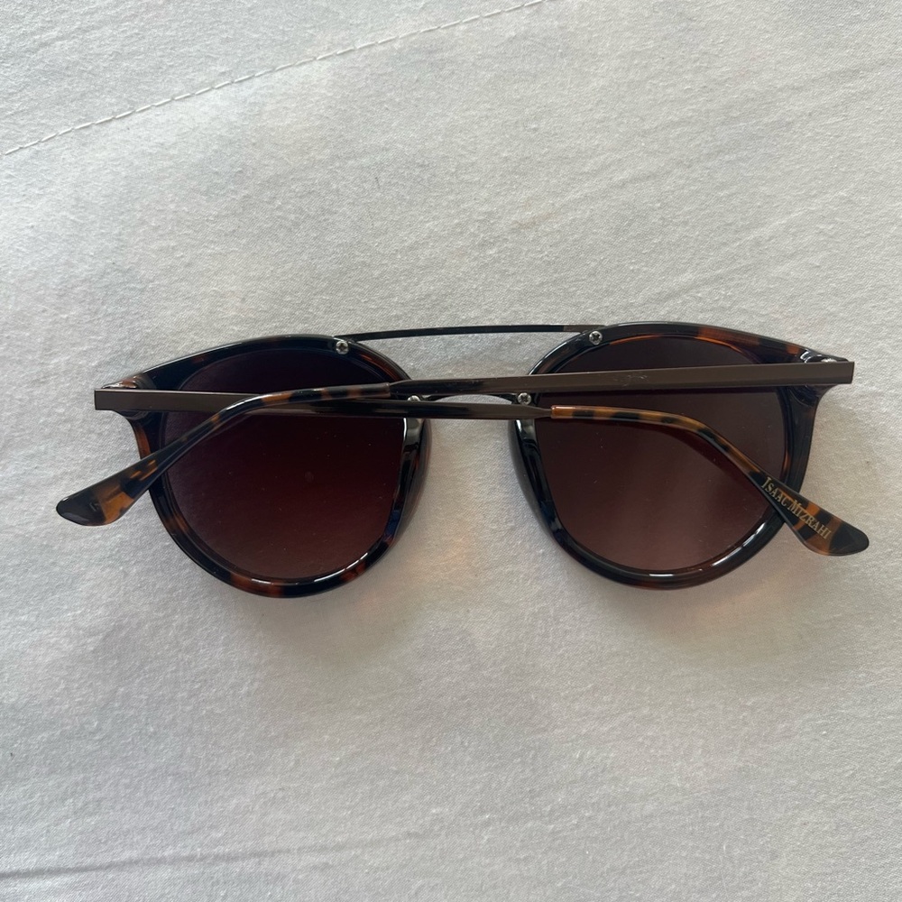 Isaac Mizrahi Tortoiseshell Round Sunglasses with Metal Double Bridge - Picture 3 of 5